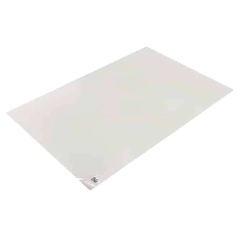 Tacky Mat, 26in x 45in, White, Medium Tack Level, 30 Sheets/Mat, 4 Mats/Case